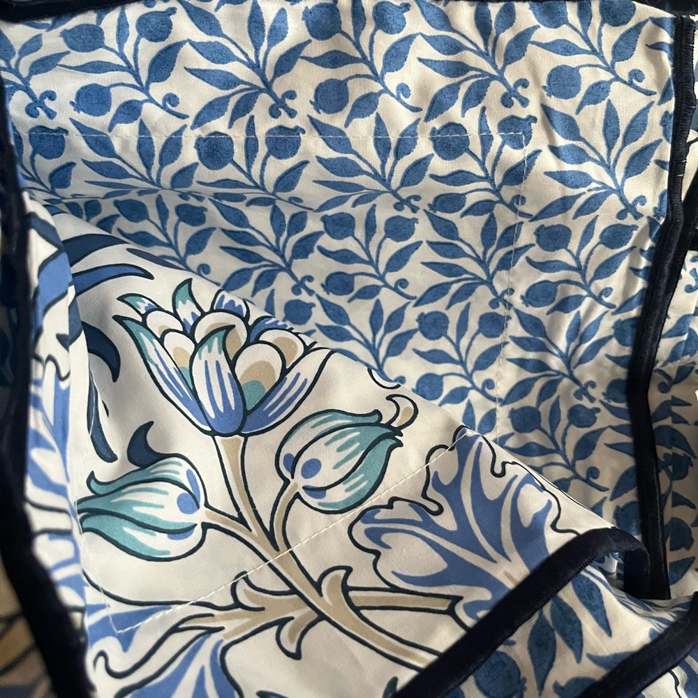 2 new reversible 100% cotton king size pillow shams by Morris & Company